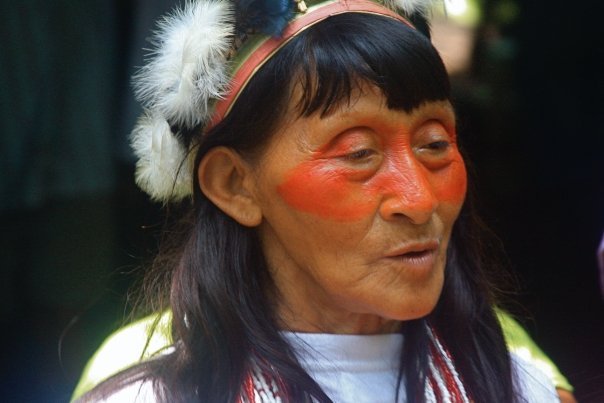 Dressed and painted with achiote for a fiesta